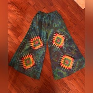 Tie-Dye Wide Leg Pants - Multicolor new